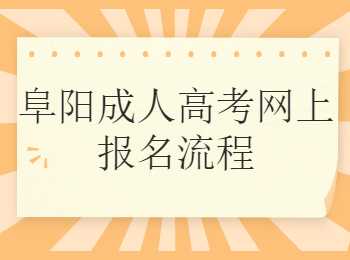 阜阳成人高考网上报名